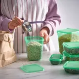 IKEA PRUTA (ИКЕА ПРУТА) — Контейнер для продуктов с крышкой, 17 штук, зеленый — фото 2