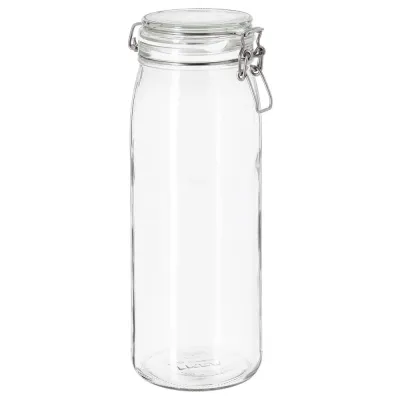 IKEA KORKEN (ИКЕА КОРКЕН) — Банка с крышкой, прозрачное стекло, 2 л