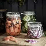 IKEA KORKEN (ИКЕА КОРКЕН) — Банка с крышкой, прозрачное стекло, 1 л — фото 3