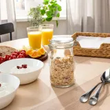 IKEA KORKEN (ИКЕА КОРКЕН) — Банка в форме бутылки с крышкой, прозрачное стекло, 0,4 л — фото 2