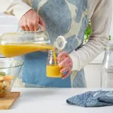 IKEA KORKEN (ИКЕА КОРКЕН) — Банка в форме бутылки с крышкой, прозрачное стекло, 0,4 л — фото 5
