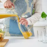 IKEA KORKEN (ИКЕА КОРКЕН) — Банка в форме бутылки с крышкой, прозрачное стекло, 1,4 л — фото 4