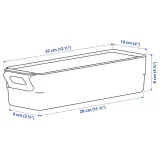 IKEA KLIPPKAKTUS (ИКЕА КЛИППКАКТУС) — Контейнер для холодильника, прозрачный, 32x10x8 см — фото 8