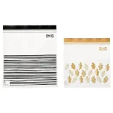IKEA ISTAD (ИКЕА ИСТАД) — Пакет Ziplock, черный/желтый дизайн, 2,5/1,2 л — фото 1