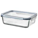 IKEA IKEA 365+ (ИКЕА ИКЕА 365+) — Контейнер для продуктов с крышкой, прямоугольный, стекло/пластик, 1,0 л — фото 1