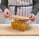 IKEA IKEA 365+ (ИКЕА ИКЕА 365+) — Контейнер для продуктов с крышкой, прямоугольный, стекло/бамбук, 1,8 л — фото 5