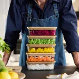IKEA IKEA 365+ (ИКЕА ИКЕА 365+) — Контейнер для продуктов с крышкой, прямоугольный, стекло/бамбук, 1,0 л — фото 8