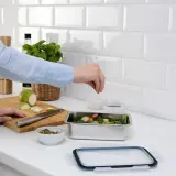 IKEA IKEA 365+ (ИКЕА ИКЕА 365+) — Контейнер для еды с крышкой, прямоугольный, нержавеющая сталь/пластик, 1,0 л — фото 2