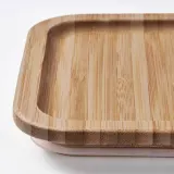 IKEA IKEA 365+ (ИКЕА ИКЕА 365+) — Контейнер для еды с крышкой, прямоугольный, нержавеющая сталь/бамбук, 1,0 л — фото 6