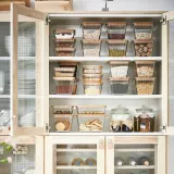 IKEA IKEA 365+ (ИКЕА ИКЕА 365+) — Контейнер для продуктов с крышкой, квадратное стекло/бамбук, 1,2 л — фото 3