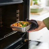 IKEA IKEA 365+ (ИКЕА ИКЕА 365+) — Контейнер для продуктов с крышкой, квадратный, нержавеющая сталь/бамбук, 600 мл — фото 3