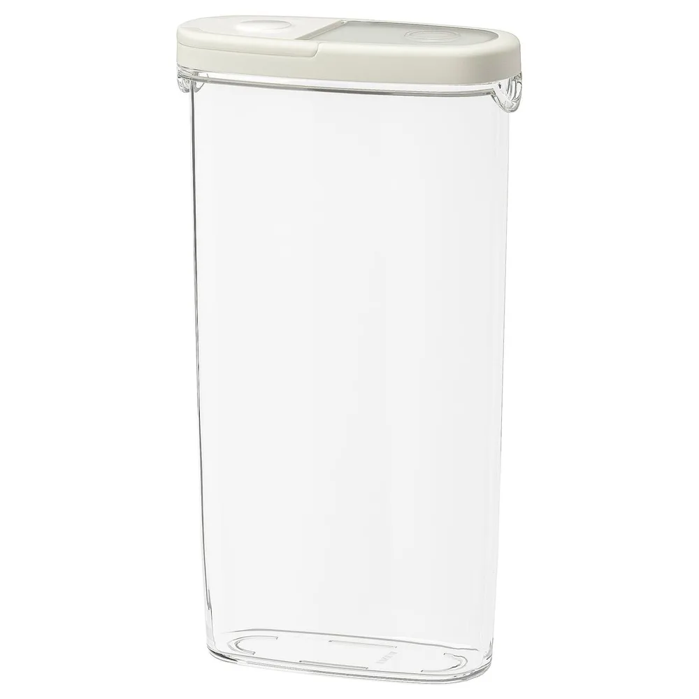 IKEA IKEA 365+ (ИКЕА ИКЕА 365+) — Контейнер/кастрюля для сухих продуктов, прозрачный/белый, 2,3 л