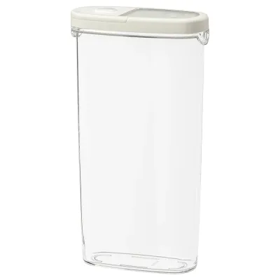 IKEA IKEA 365+ (ИКЕА ИКЕА 365+) — Контейнер/кастрюля для сухих продуктов, прозрачный/белый, 2,3 л
