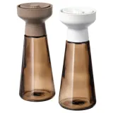IKEA HALVTOM (ИКЕА ХАЛВТОМ) — Кофемолка, стекло/коричневый, 19 см — фото 1