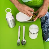 IKEA ENKELSPÅRIG (ИКЕА ЕНКЕЛСПОРИГ) — Бутылка для воды, нержавеющая сталь/бежевый, 0,5 л — фото 6