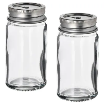 IKEA CITRONHAJ (ИКЕА СИТРОНХАЙ) — Шейкер для соли/перца, прозрачное стекло/нержавеющая сталь, 8 см