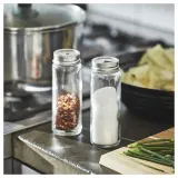 IKEA CITRONHAJ (ИКЕА СИТРОНХАЙ) — Шейкер для соли/перца, прозрачное стекло/нержавеющая сталь, 12 см — фото 2