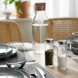 IKEA CITRONHAJ (ИКЕА СИТРОНХАЙ) — Шейкер для соли/перца, прозрачное стекло/нержавеющая сталь, 12 см — фото 3