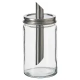 IKEA CITRONHAJ (ИКЕА СИТРОНХАЙ) — Сахарница, прозрачное стекло/нержавеющая сталь, 15 см — фото 1