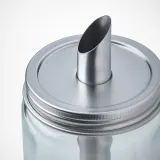 IKEA CITRONHAJ (ИКЕА СИТРОНХАЙ) — Сахарница, прозрачное стекло/нержавеющая сталь, 15 см — фото 3
