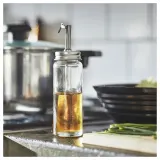 IKEA CITRONHAJ (ИКЕА СИТРОНХАЙ) — Бутылка для уксуса/спирта, прозрачное стекло/нержавеющая сталь, 16 см — фото 3