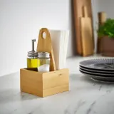 IKEA CHOKLADHAJ (ИКЕА СХОКЛАДХАЙ) — Настольный органайзер, дерево, 12x11 см — фото 2