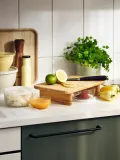 IKEA BESTÄMMA (ИКЕА БЕСТЭММА) — Контейнер для еды с крышкой, набор из 3 штук, стекло — фото 3