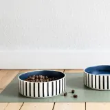 IKEA UTSÅDD (ИКЕА УТСОДД) — Миска для животных, полосатый узор, черный/синий/зеленый, 15 см — фото 2