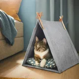 IKEA UTSÅDD (ИКЕА УТСОДД) — Домик для кошки, серый/ войлок — фото 3