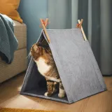 IKEA UTSÅDD (ИКЕА УТСОДД) — Домик для кошки, серый/ войлок — фото 4