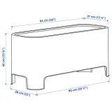 IKEA ASPAREN (ИКЕА АСПАРЕН) — Цветочный горшок, цвет серый, 89x38 см — фото 6