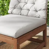 IKEA KUDDARNA (ИКЕА КУДДАРНА) — Подушка для сиденья, садовая, светло-серо-бежевая, 62x62 см — фото 3