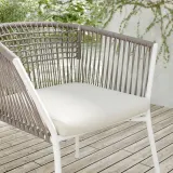 IKEA FRÖSÖN/DUVHOLMEN (ИКЕА ФРОСОН/ДУВХОЛМЕН) — Подушка для кресла, садовая, бежевая, 44x44 см — фото 2