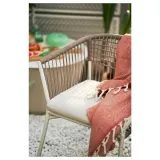 IKEA FRÖSÖN/DUVHOLMEN (ИКЕА ФРОСОН/ДУВХОЛМЕН) — Подушка для кресла, садовая, бежевая, 44x44 см — фото 3
