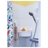 IKEA TISKEN (ИКЕА ТИСКЕН) — Угловая полка с присоской, белая — фото 2
