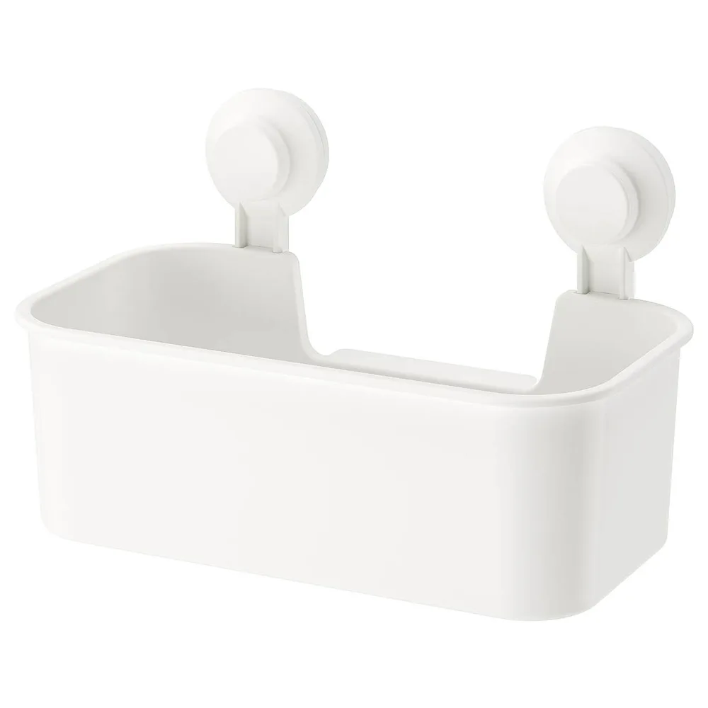 IKEA TISKEN (ИКЕА ТИСКЕН) — Корзина с присосками, белая