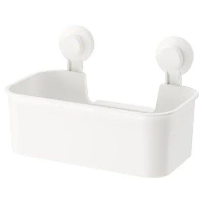 IKEA TISKEN (ИКЕА ТИСКЕН) — Корзина с присосками, белая