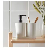IKEA STORAVAN (ИКЕА СТОРАВАН) — Набор для ванной комнаты, 3 предмета, белый — фото 3