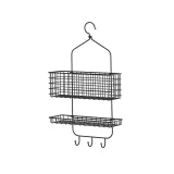 IKEA BLECKSJÖN (ИКЕА БЛЕКШОН) — Вешалка для душа, 2 уровня, черная, 31x56 см — фото 1