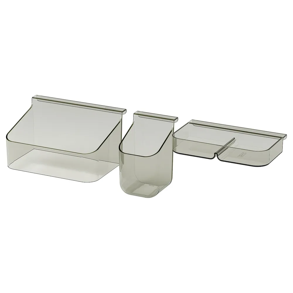 IKEA VISSLAÅN (ИКЕА ВИССЛАОН) — Вставка для ящика, комплект. 3 шт, серый