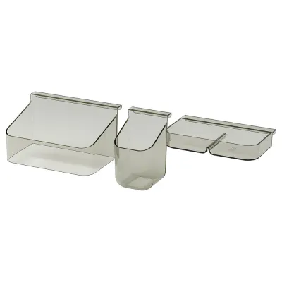 IKEA VISSLAÅN (ИКЕА ВИССЛАОН) — Вставка для ящика, комплект. 3 шт, серый