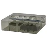 IKEA VISSLAÅN (ИКЕА ВИССЛАОН) — Коробка с отделениями, серая, 32x31x9 см — фото 1