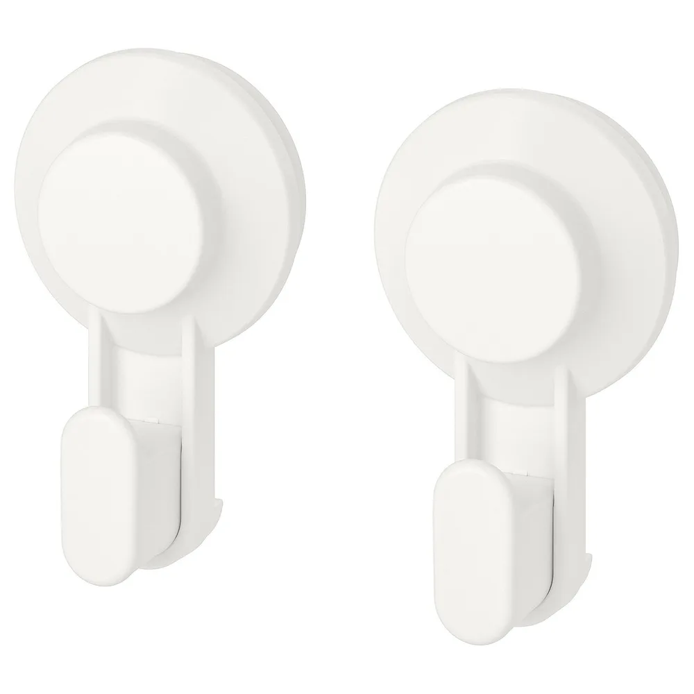 IKEA TISKEN (ИКЕА ТИСКЕН) — Вешалка с присоской, белая