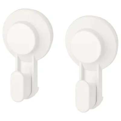 IKEA TISKEN (ИКЕА ТИСКЕН) — Вешалка с присоской, белая