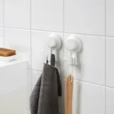 IKEA TISKEN (ИКЕА ТИСКЕН) — Вешалка с присоской, белая — фото 3