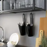 IKEA ENHET (ИКЕА ЕНХЕТ) — Перекладина для крючков, антрацит, 37 см — фото 2