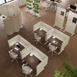 IKEA MITTZON (ИКЕА МИТТЗОН) — Акустический настольный экран, бежевый с пушечным напылением, 145x72 см — фото 4