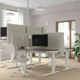 IKEA MITTZON (ИКЕА МИТТЗОН) — Акустический настольный экран, бежевый с пушечным напылением, 145x72 см — фото 8