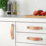 IKEA ÖSTERNÄS (ИКЕА ОСТЕРНЭС) — Кожаная ручка, дубленая кожа, 153 мм — фото 2