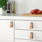 IKEA ÖSTERNÄS (ИКЕА ОСТЕРНЭС) — Кожаная ручка, дубленая кожа, 65 мм — фото 2
